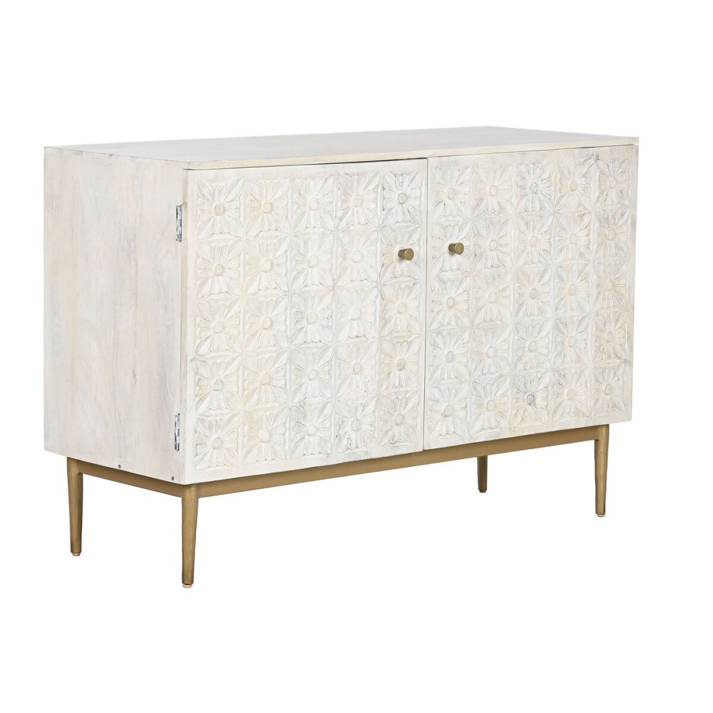 Sideboard Home ESPRIT White Golden 120 x 45 x 80 cm