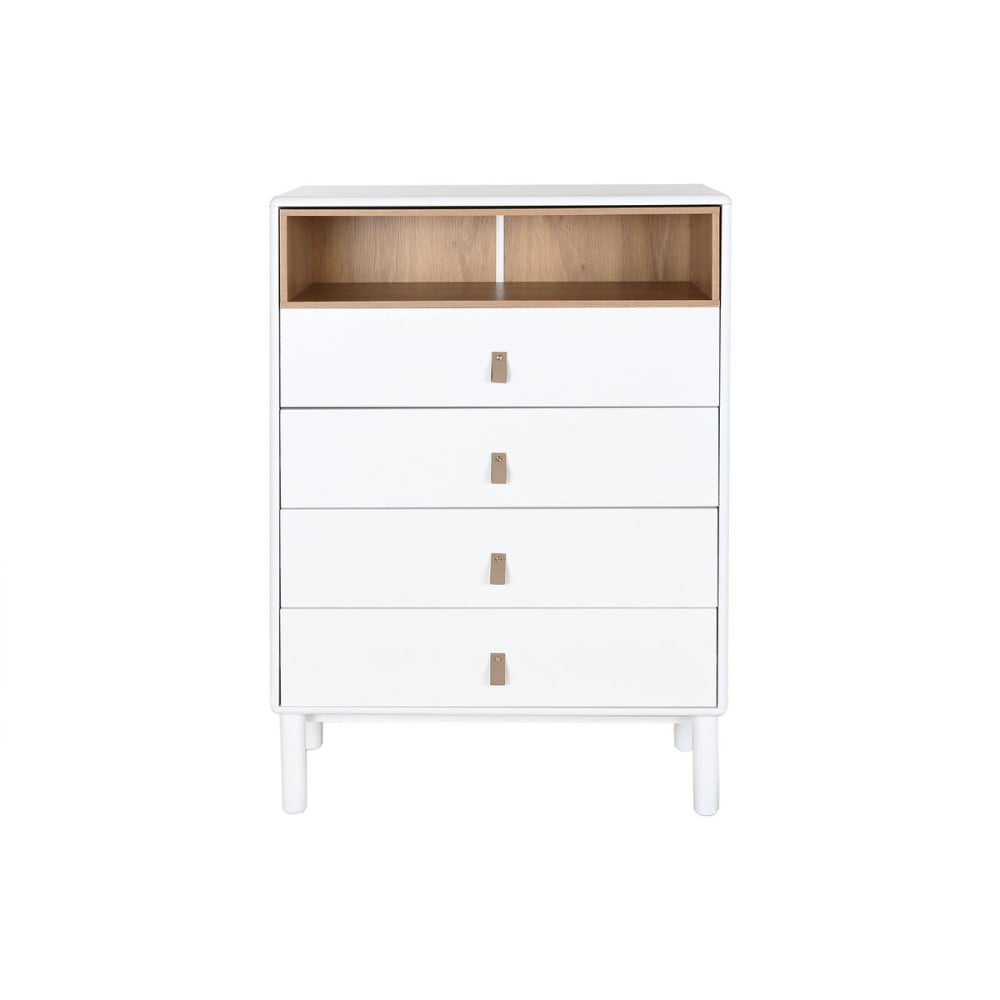 Chest of drawers Home ESPRIT White Natural polypropylene MDF Wood 80 x 40 x 117 cm