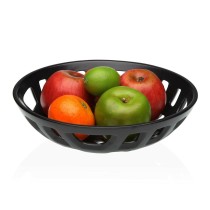 Fruit Bowl Versa Black Ceramic Porcelain 28 x 7 x 28 cm