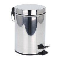 Pedal bin Lifetime Chromed 3 L Silver Baths