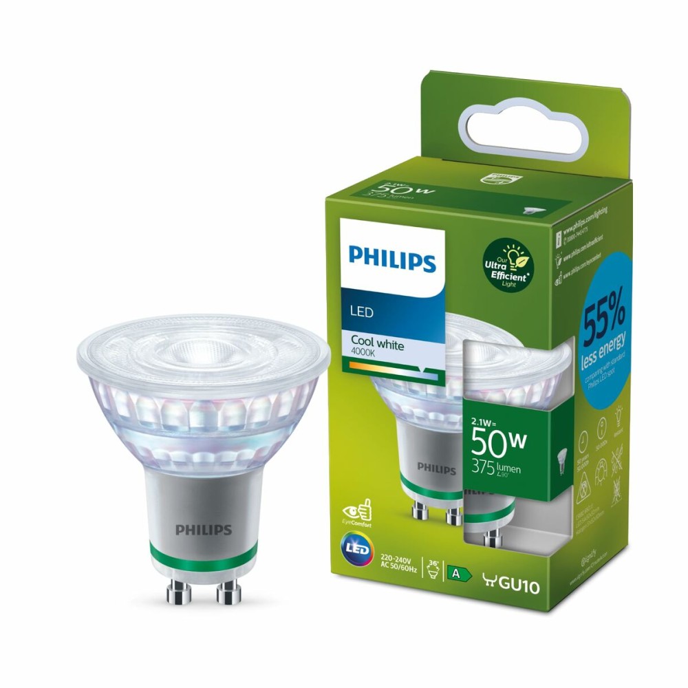 Lampe LED Philips Spot A 50 W 2,1 W GU10 375 Lm (4000 K)