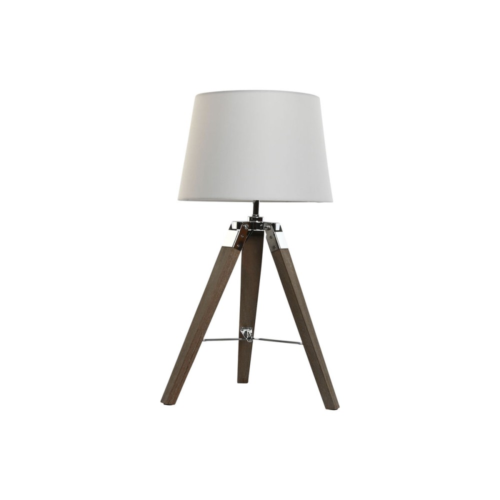 Lampe de bureau Home ESPRIT Blanc Marron Bois 36 x 36 x 60 cm