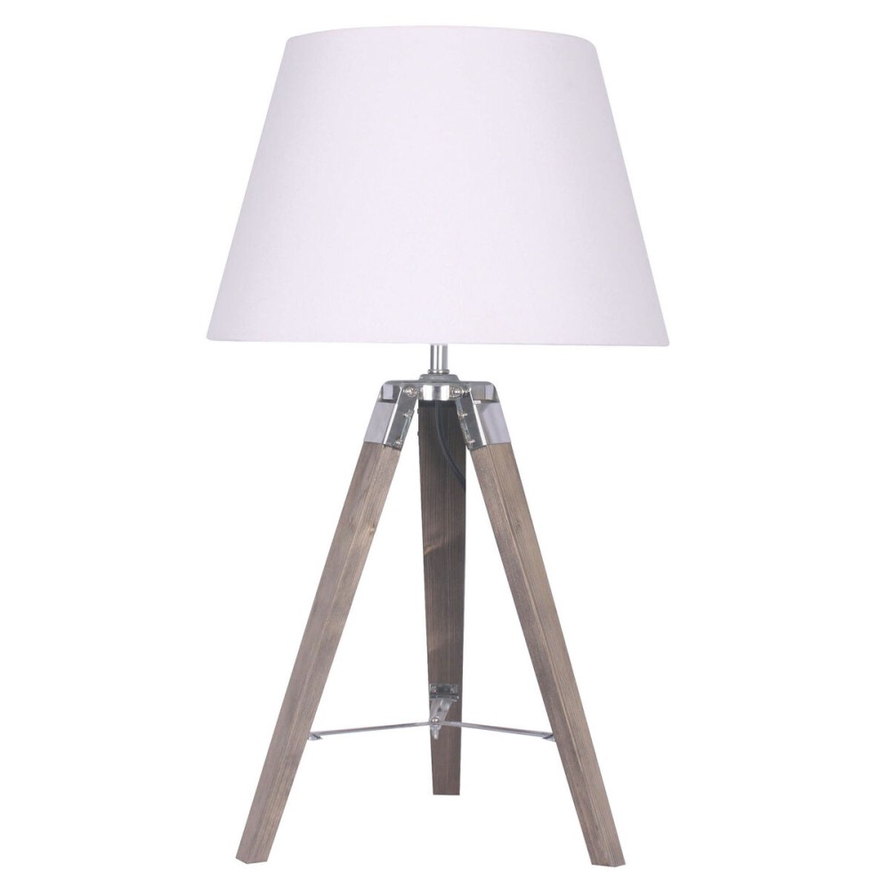 Desk lamp Home ESPRIT White Brown Wood 36 x 36 x 60 cm