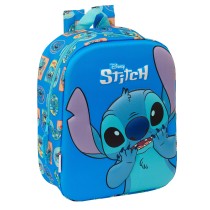 Schulrucksack Lilo & Stitch Blau 22 x 27 x 10 cm 3D