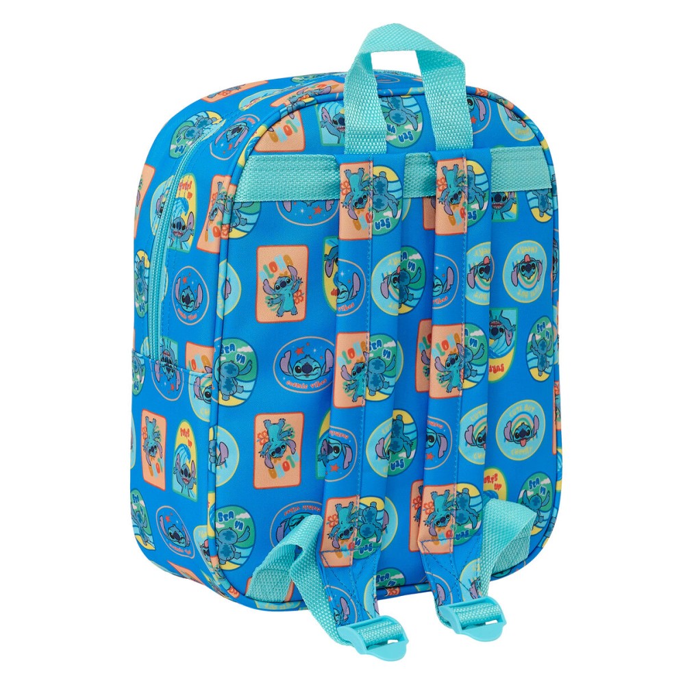 School Bag Lilo & Stitch Blue 22 x 27 x 10 cm 3D