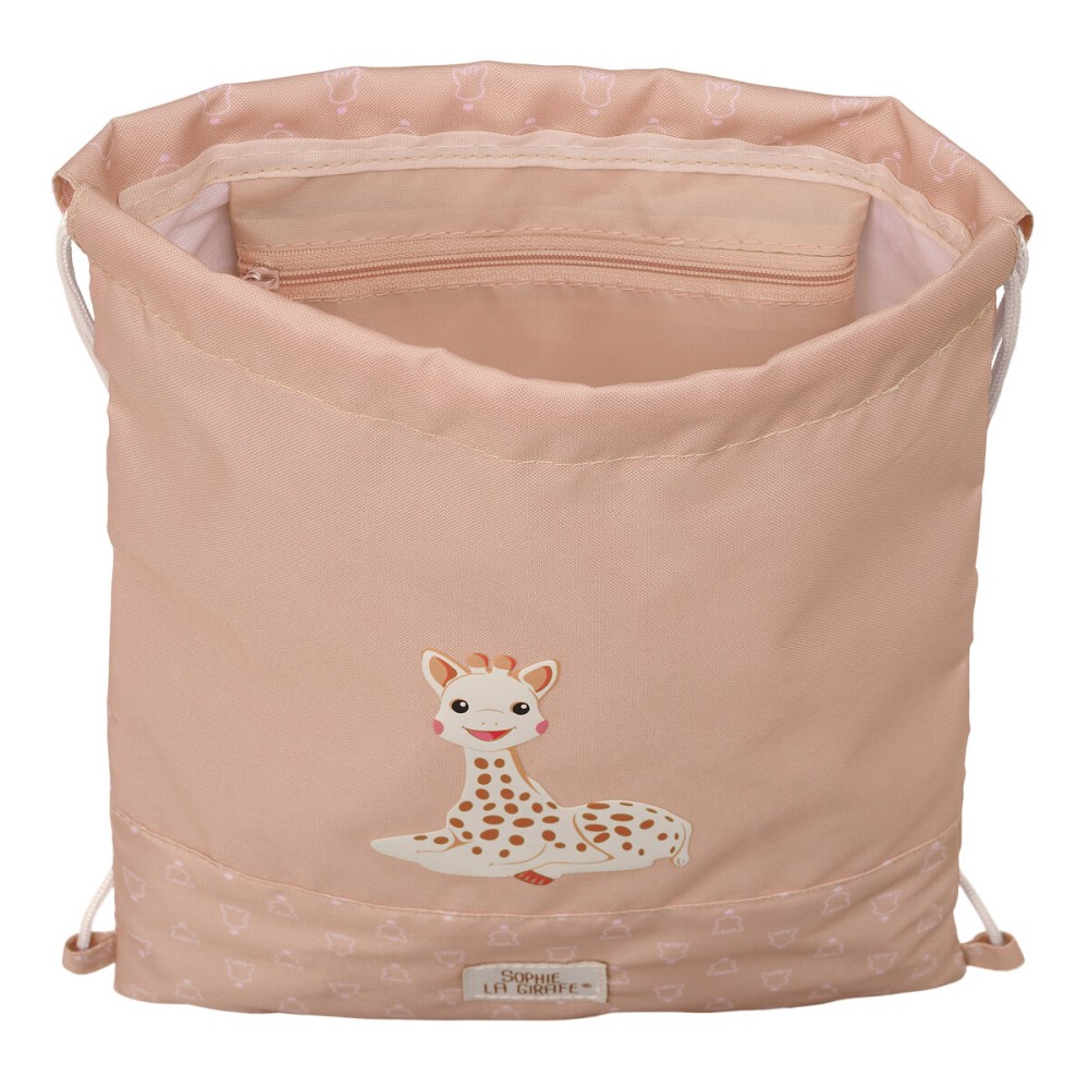 Sac à dos serré par des ficelles Sophie la Girafe Beige 26 x 34 x 1 cm