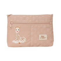 Trousse Fourre-Tout Double Sophie la Girafe Beige 23 x 16 x 3 cm