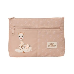 Double Carry-all Sophie la Girafe Beige 23 x 16 x 3 cm