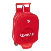 Schulrucksack mit Rädern Sevilla Fútbol Club Rot 22 x 27 x 10 cm