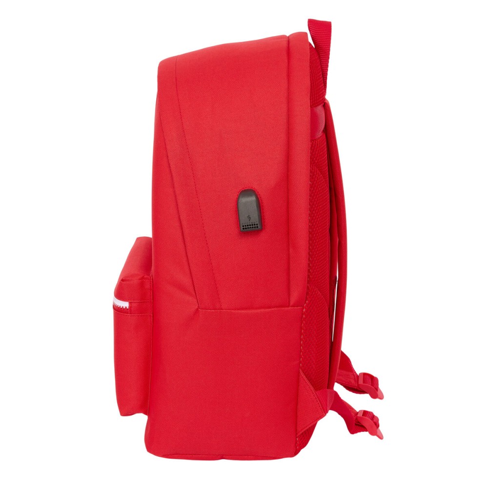 Sac à Dos pour Portable et Tablette avec Sortie USB Sevilla Fútbol Club Rouge 31 x 44 x 18 cm