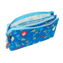 Dreifaches Mehrzweck-Etui The Paw Patrol Pups rule Blau 22 x 12 x 3 cm