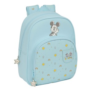 Schulrucksack Mickey Mouse Clubhouse Baby Hellblau 28 x 34 x 10 cm