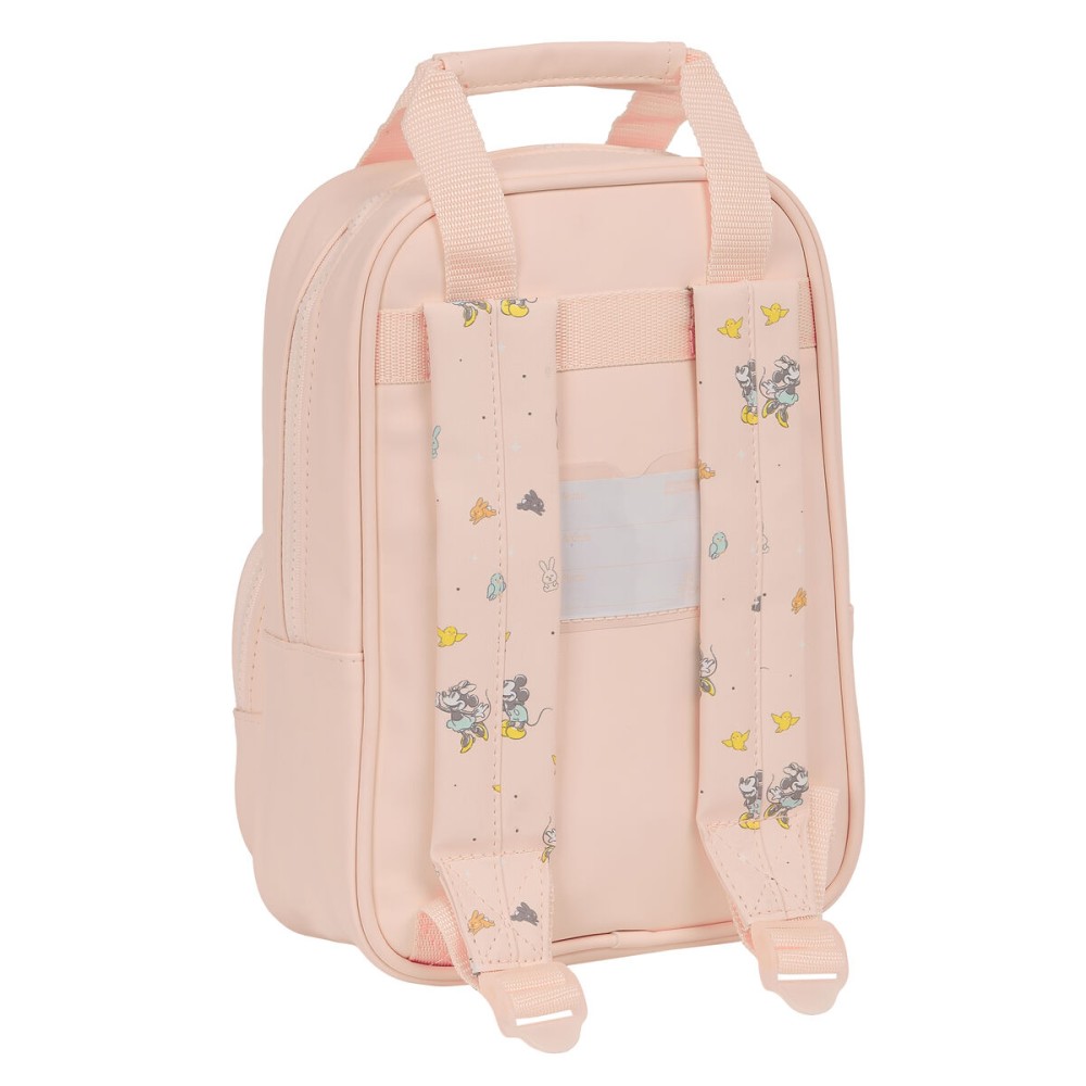 School Bag Minnie Mouse Baby Pink 20 x 28 x 8 cm