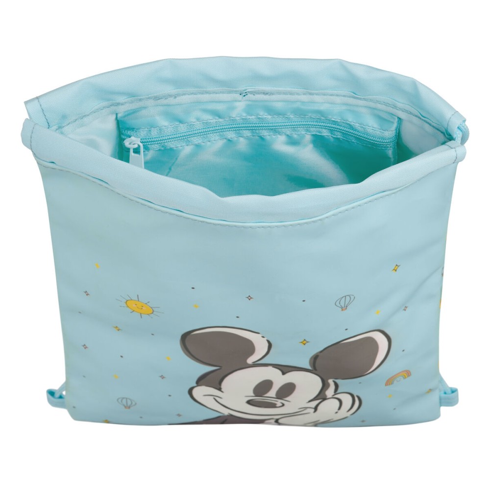 Rucksacktasche mit Bändern Mickey Mouse Clubhouse Baby Blau 26 x 34 x 1 cm