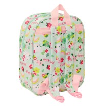 School Bag Hello Kitty Green Pink 22 x 27 x 10 cm 3D