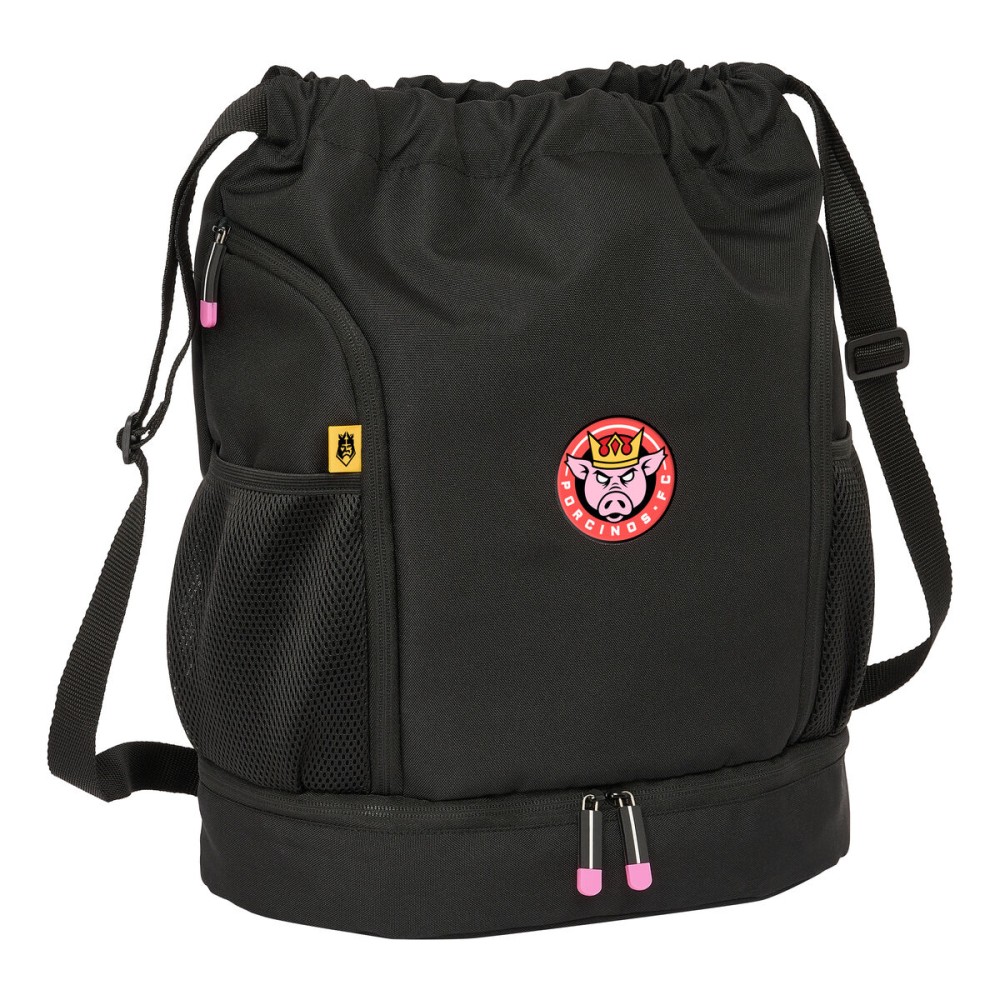 Backpack with Strings Kings League Porcinos Black 35 x 40 x 1 cm