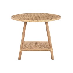 Beistelltisch DKD Home Decor 61 x 61 x 46 cm 61 x 61 x 49 cm Braun Rattan