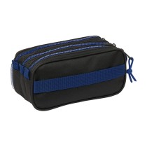 Dreifaches Mehrzweck-Etui Naruto Ninja Blau Schwarz 21,5 x 10 x 8 cm