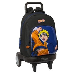 Schulrucksack mit Rädern Naruto Ninja Blau Schwarz 33 x 45 x 22 cm