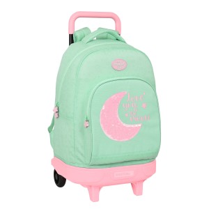 School Rucksack with Wheels BlackFit8 Moon Green 33 x 45 x 22 cm