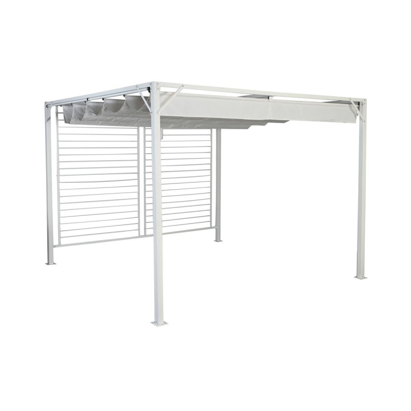 Pergola DKD Home Decor Weiß 296 x 296 x 225 cm Stahl