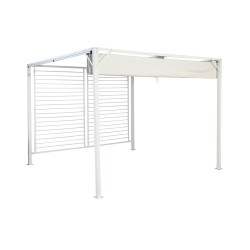 Pergola DKD Home Decor Blanc 296 x 296 x 225 cm Acier