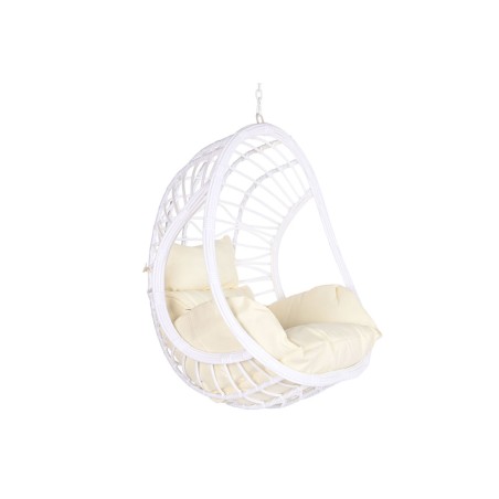 Fauteuil de jardin suspendu DKD Home Decor 90 x 70 x 110 cm Métal rotin synthétique Blanc