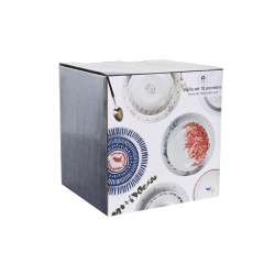 Service de Vaisselle DKD Home Decor Porcelaine Bleu Blanc 27 x 27 x 3 cm 18 Pièces