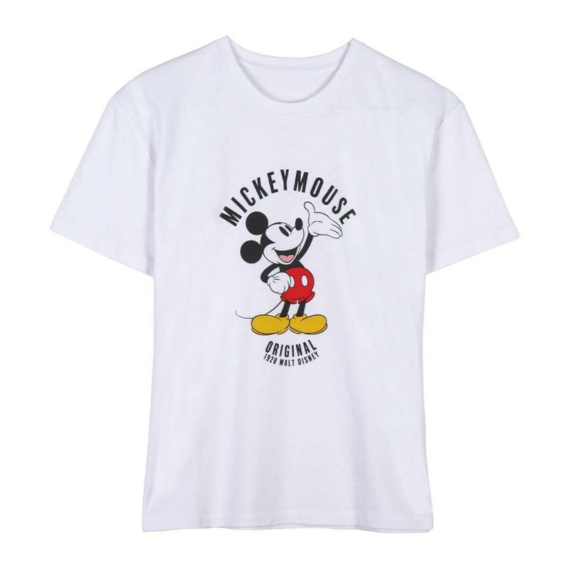 Damen Kurzarm-T-Shirt Mickey Mouse Weiß