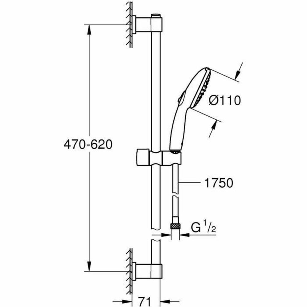 Dusche Säule Grohe Vitalio Start 110 Kunststoff