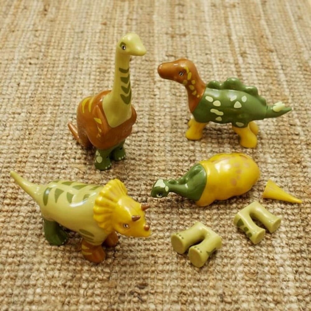 Konstruktionsspiel Klein Magnet Dino Puzzle Bunt