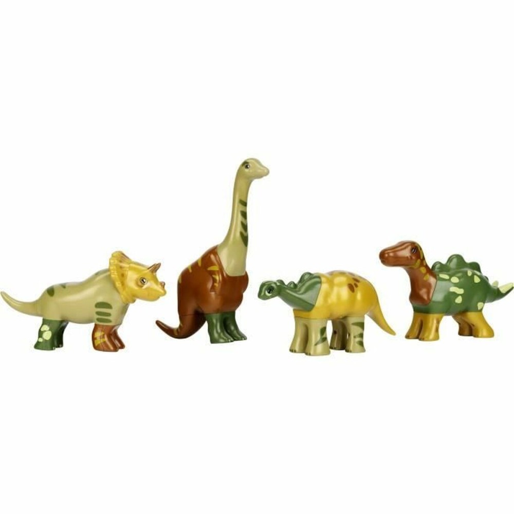 Konstruktionsspiel Klein Magnet Dino Puzzle Bunt