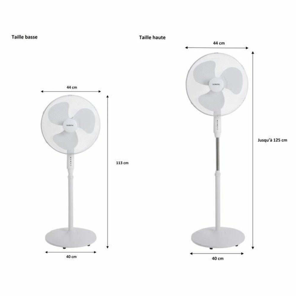 Ventilateur sur Pied Oceanic 684161 Blanc 45 W