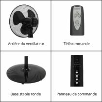 Ventilateur sur Pied Oceanic 683568 Noir 45 W