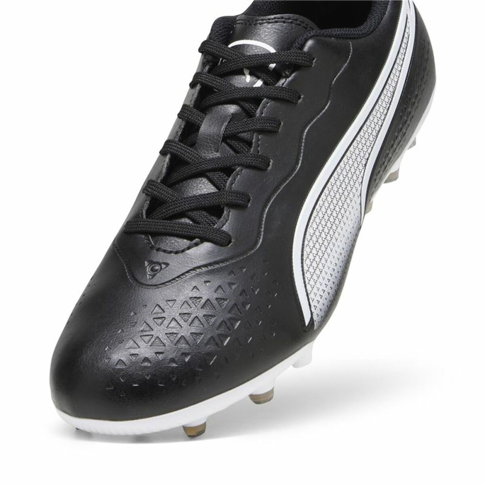 Multinocken-Fußballschuhe für Erwachsene Puma King Match MG Schwarz