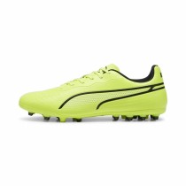 Chaussures de Football Multi-crampons pour Adultes Puma King Match MG Jaune Noir