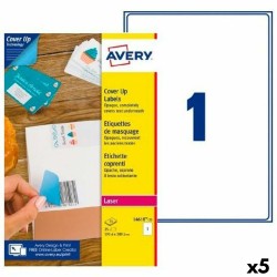 Drucker-Etiketten Avery L4610 Weiß 25 Blatt 199,6 x 289,1 mm (5 Stück)