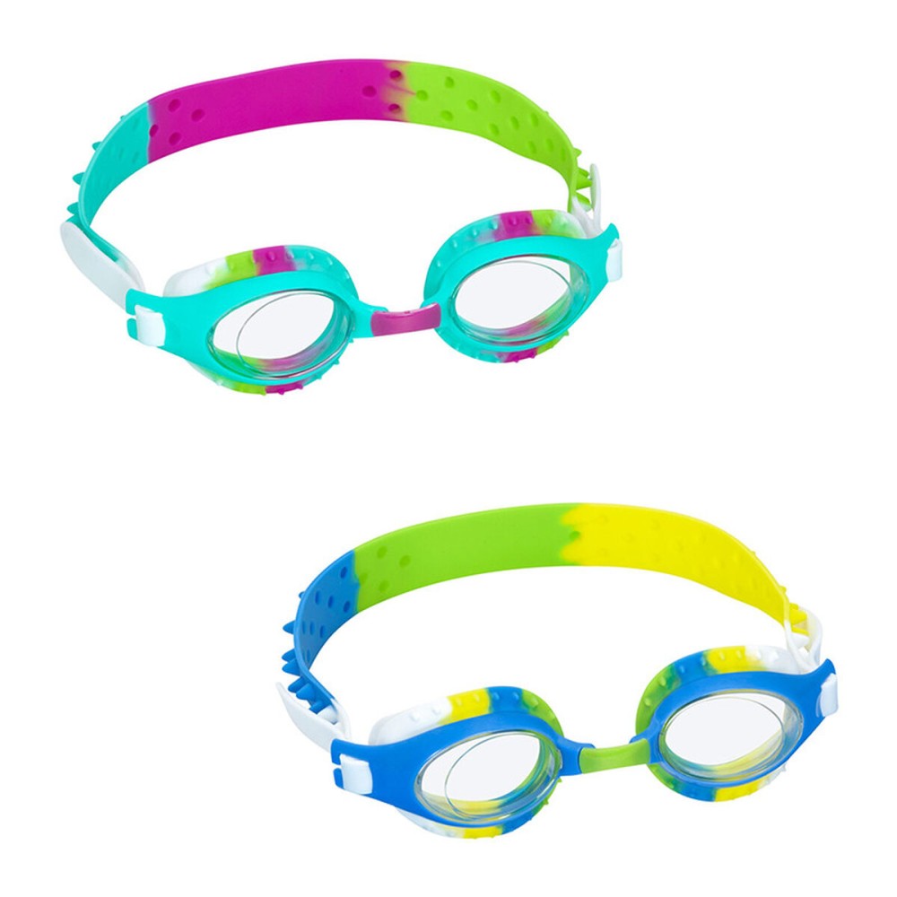 Bestway Lunettes de Natation Ensemble 3 Pcs Strap Silicone Couleur Assortie +7 Ans Plage Piscine 21096