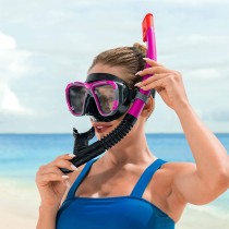 Snorkel Goggles and Tube Bestway Grey Pink Adult (1 Unit)