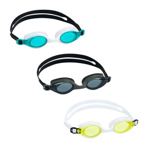 Bestway Lunettes de Natation Enfant Bande Silicone Couleur Assortie Antibuée +3 Ans Plage et Piscine 21110