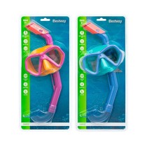 Snorkel Goggles and Tube for Children Bestway Blue Fuchsia (1 Unit)