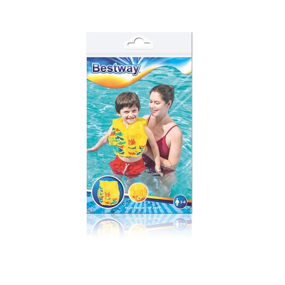 Aufblasbare Weste für den Swimmingpool Bestway Gelb Krabbe 41 x 30 cm 3-6 Jahre (1 Stück)