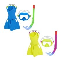 Bestway Set Snorkel Junior Anatomischer Gurt Sortierte Farbe 37-41 +7 Jahre Strand und Pool 25019