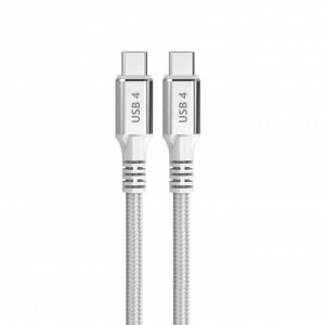 Câble USB-C vers USB-C DCU Blanc 1,5 m