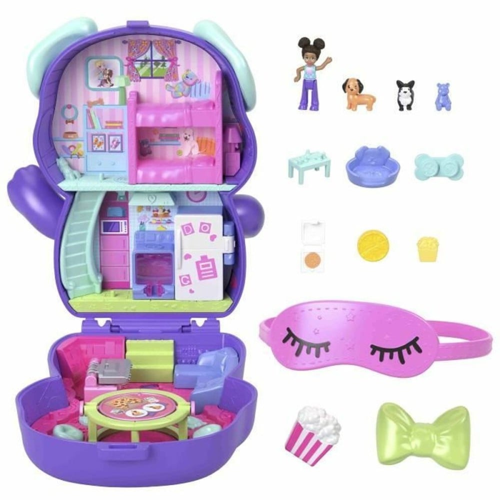 Playset Polly Pocket PUPPY PYJAMA PARTY BOX