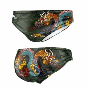 Slip pour homme Turbo Comic-Dragon Noir Vert foncé