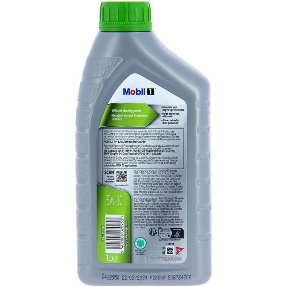 Car Motor Oil Mobil 5W30 ESP 5W30 1 L