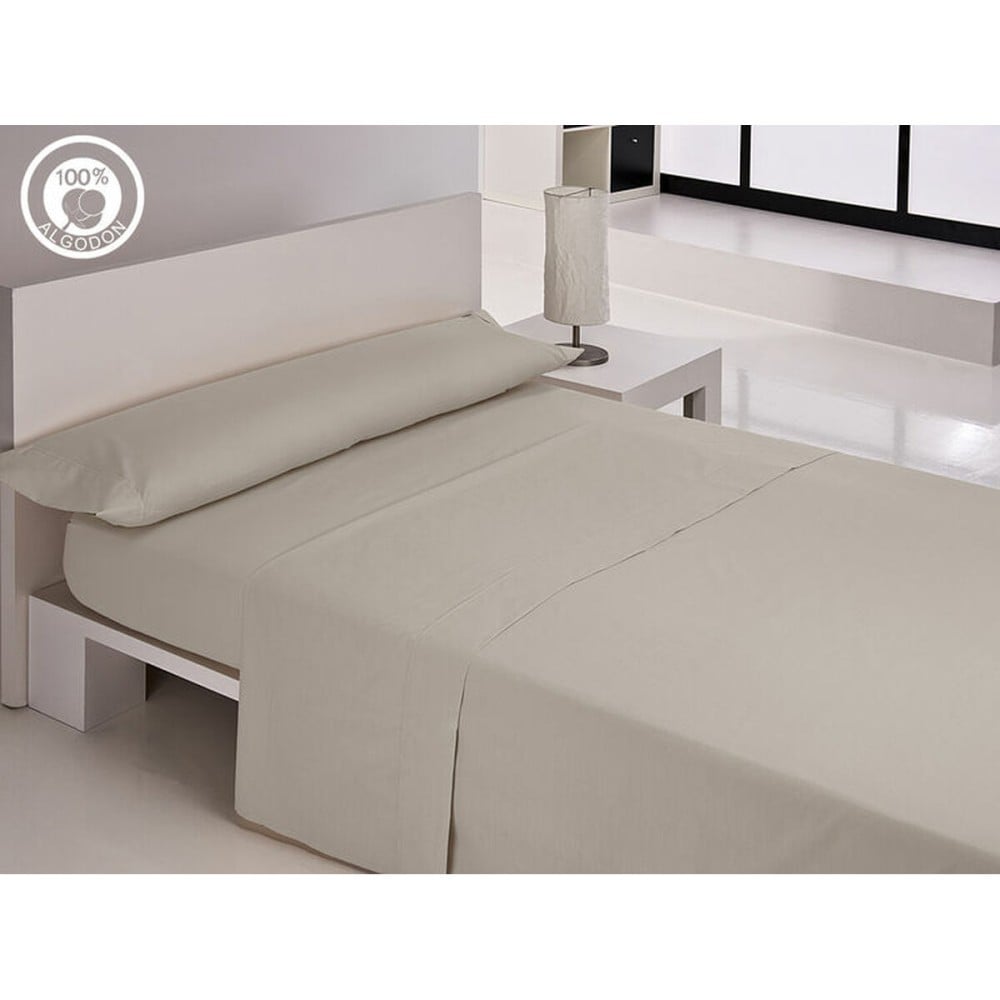 Jeu de draps Hosteline IRIS PREMIUM Gris perlé Lit ½ persones