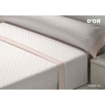 Jeu de draps D'Or ROMA Rose Gran lit 2 persones Franela