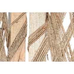 Paravent DKD Home Decor 151 x 2,5 x 183 cm Bois de manguier Jute